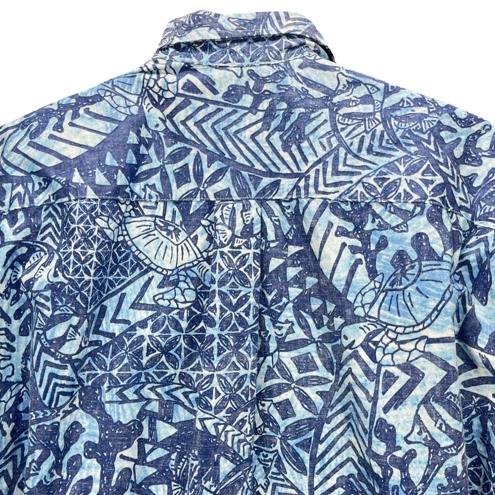 Cooke Street Honolulu Mens Large Turtle & Sea Design Hawaiian Short Sleeve Shirt - Picture 6 of 8